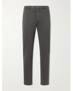 Kiton Straight-Leg Lyocell-Blend Pants - Gray
