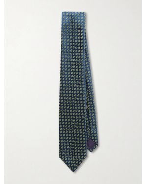 Charvet 8.5Cm Silk-Jacquard Tie - Blue