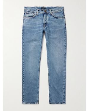 Nudie Jeans Solid Ollie schmal und gerade geschnittene Jeans - Blau
