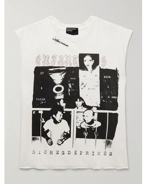 Enfants Riches Deprimes Endless Blockades Logo-Print Cotton-Jersey Tank Top - White