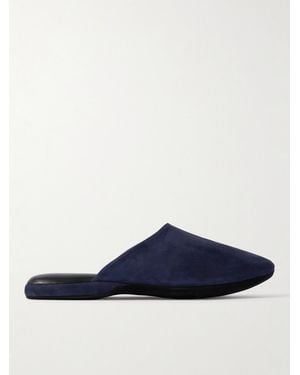 Charvet Suede Slippers - Blue