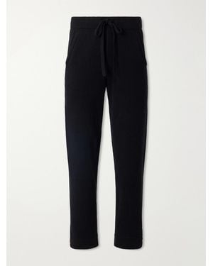 God's True Cashmere Straight-Leg Cashmere Drawstring Trousers - Blue