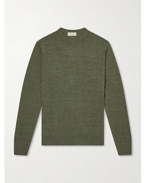 Piacenza 1733 Silk And Linen-blend Jumper - Green