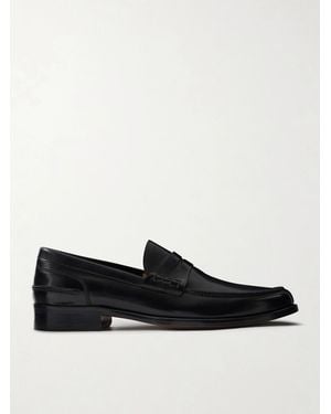 MR P. Split-Toe Leather Penny Loafers - Black