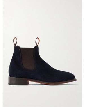 R.M.Williams Heritage Craftsman Chelsea Boots aus Veloursleder - Blau
