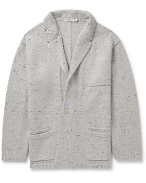 Inis Meáin Unstructured Merino Wool And Cashmere-blend Cardigan - Gray