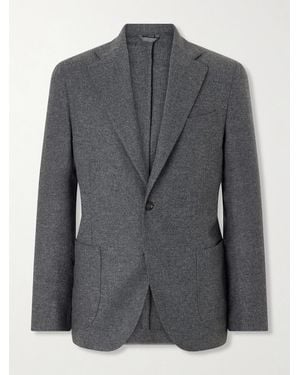 De Petrillo Posillipo Wool And Cashmere-Blend Suit Jacket - Grey