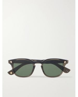 Garrett Leight Ace D-Frame Acetate Sunglasses - Black