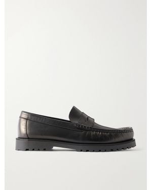 VINNY'S Lee Lake Leather Loafers - Black