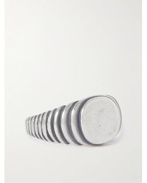 MAOR Lira Sterling Signet Ring - White