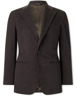 Saman Amel Cotton-blend Twill Suit Jacket - Black