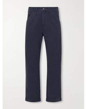 Human Made Straight-Leg Cotton-Canvas Trousers - Blue