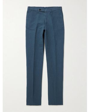 Sid Mashburn Sport Straight-Leg Hemp And Cotton-Blend Canvas Trousers - Blue