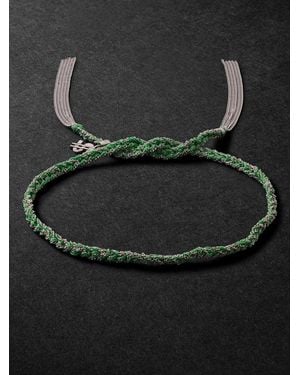 Carolina Bucci Lucky Money And Silk Bracelet - Black