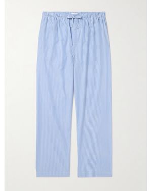 Derek Rose James Cotton-Poplin Pyjama Trousers - Blu