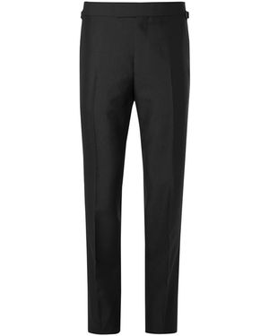 Kingsman Eggsy's Wool And Mohair-Blend Tuxedo Pants - Black