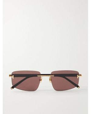 Tom Ford Square-frame Titanium And Acetate Sunglasses - Metallic