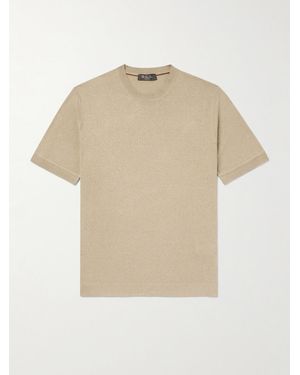 Loro Piana Silk And Linen-Blend T-Shirt - Natural