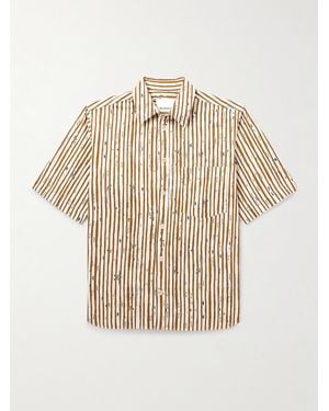 Isabel Marant Labilio Striped Cotton Shirt - Natural