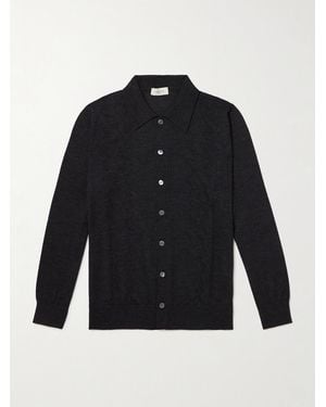 Piacenza 1733 Pointelle-Knit Cardigan - Black