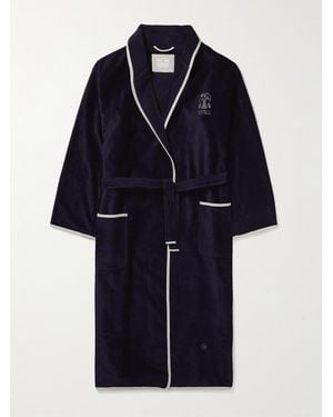 Brunello Cucinelli Cotton-Terry Bathrobe - Blue