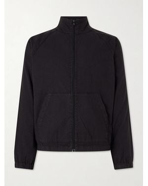 James Perse Linen-Blend Blouson Jacket - Black