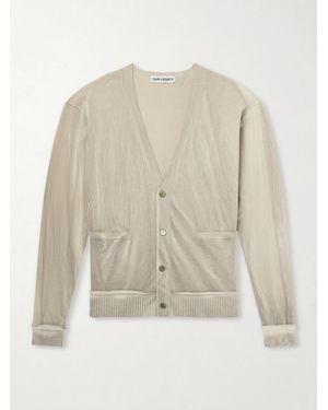 Our Legacy Parallel Merino Wool Cardigan - Natural