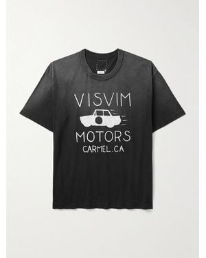 Visvim T-Shirt aus Baumwoll-Jersey mit Logoprint - Schwarz