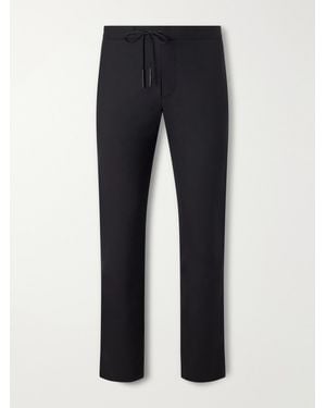 Maison Margiela Straight-Leg Drawstring Virgin Wool Trousers - Blau