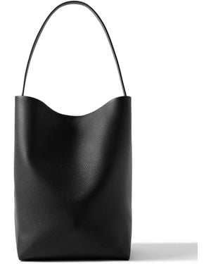 The Row N/S Park Large Full-Grain Leather Tote Bag - Black
