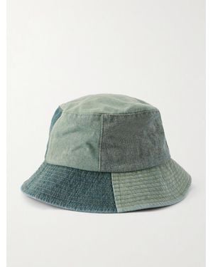 MANAAKI Patchwork Denim Bucket Hat - Verde