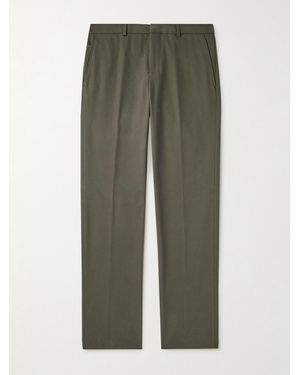 Loro Piana Jarno Austin Straight-leg Stretch-cotton Twill Trousers - Green