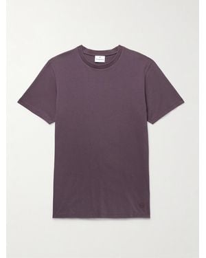 Kingsman Logo-Embroidered Pima Cotton-Jersey T-Shirt - Purple