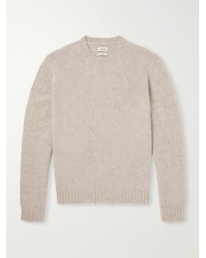 De Bonne Facture Shaggy Sheep Wool Jumper - White