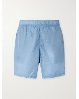 Stone Island Straight-Leg Mid-Length Water Reactive Camo Shell Swim Shorts - Blue