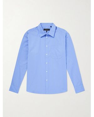 Rag & Bone Striped Cotton-Poplin Shirt - Blue