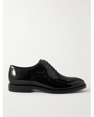 Brunello Cucinelli Patent-Leather Oxford Shoes - Black