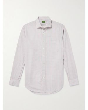 Sid Mashburn Checked Cotton-Poplin Shirt - White