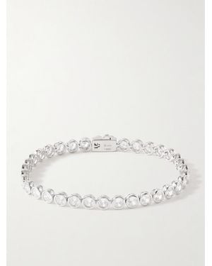 Hatton Labs Tennisarmband aus Sterlingsilber mit synthetischen Kristallen - Natur