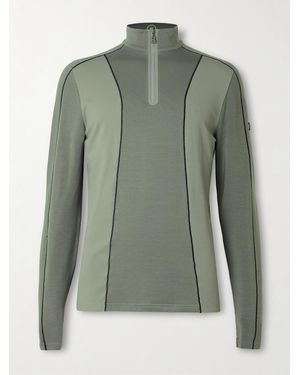 Bogner Flynn Stretch-jersey Half-zip Base Layer - Green