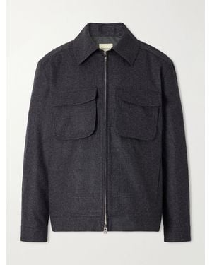 De Bonne Facture Student Prince Of Wales Wool-Flannel Jacket - Black