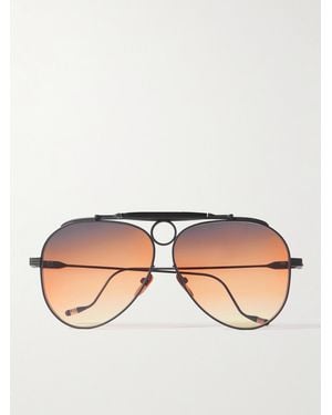 Jacques Marie Mage Diamond Cross Ranch Aviator-Style-Tone Sunglasses - Pink