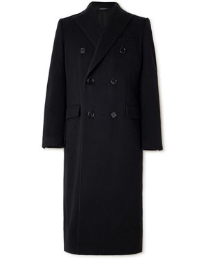 Dolce & Gabbana Double-breasted Wool And Cashmere-blend Overcoat - Black