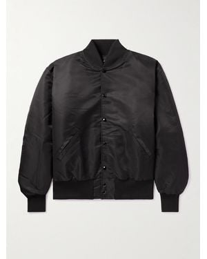 Local Authority Appliquéd Shell Bomber Jacket - Black