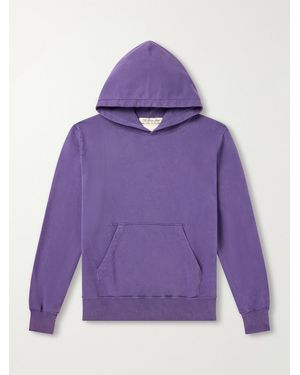 Remi Relief Cotton-Fleece Hoodie - Purple