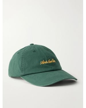 Aimé Leon Dore Logo-Embroidered Cotton-Twill Baseball Cap - Green
