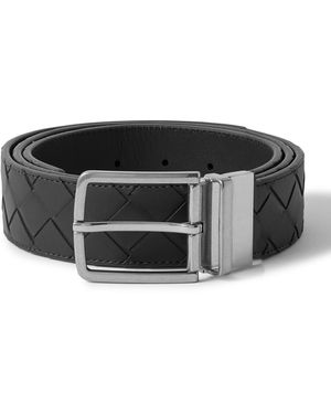 Bottega Veneta 3.5Cm Reversible Intrecciato Leather Belt - Black