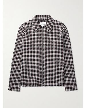 Jil Sander Checked Woven Overshirt - Grey