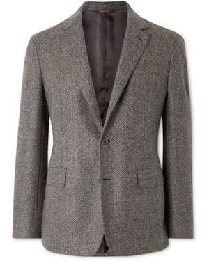Canali Wool-Blend Blazer - Gray