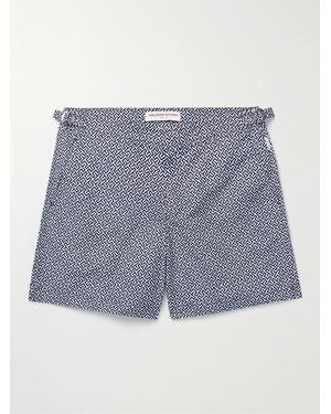 Orlebar Brown Bulldog Straight-Leg Mid-Length Printed Swim Shorts - Blue